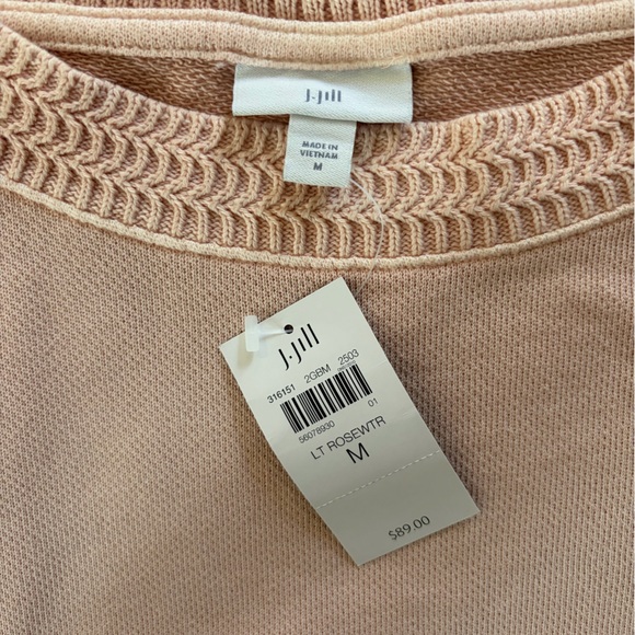 J. Jill Pale Pink Rosewater Top NEW - Picture 7 of 7